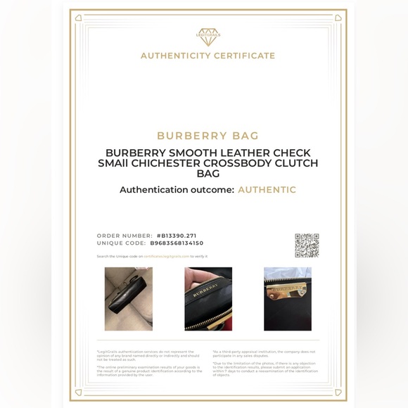 BURBERRY SMOOTH LEATHER CHECK SMALL CHICHESTER CLUTCH Bag - Picture 8 of 8